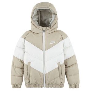 Nike Toddler 2T Hooded Chevron Puffer Jacket in Khaki